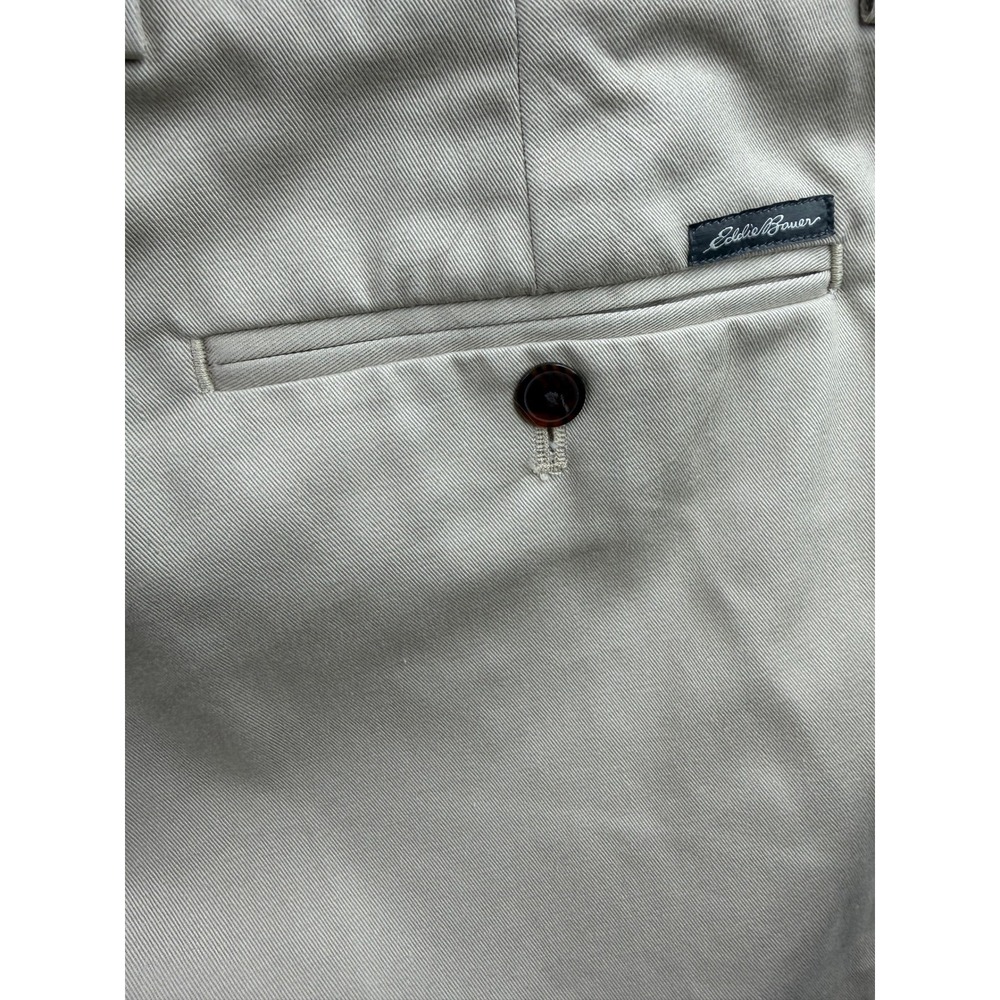 Eddie Bauer Chino Pants Mens Tan Beige Straight Leg Trousers 35x34 - Picture 7 of 8
